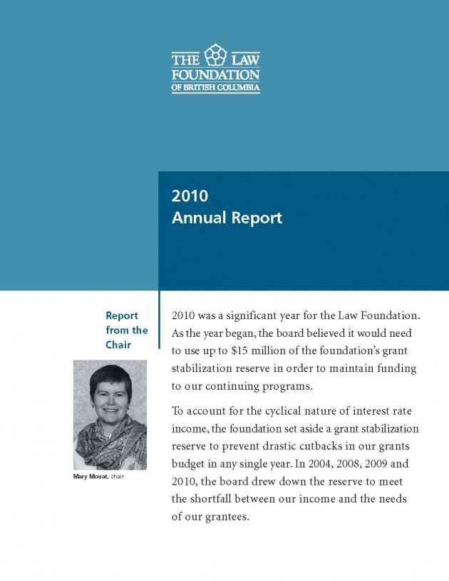 Annual Report Cover - 2010